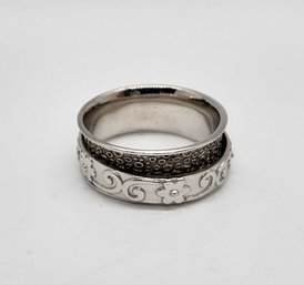 Size 10 Sterling Silver Spinner Ring