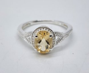 Brazilian Citrine Ring In Sterling Silver