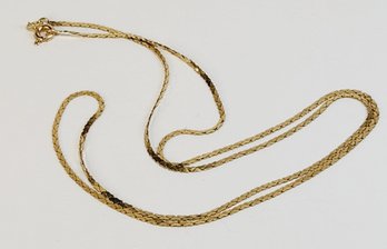 Pretty 14K Yellow Gold Cobra Link Necklace