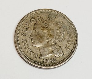 Wow, Wow ........1865 3 Cent Piece (civil War Coin)