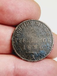 1856 3 Pfennig German States - Prussia  Antique Coin