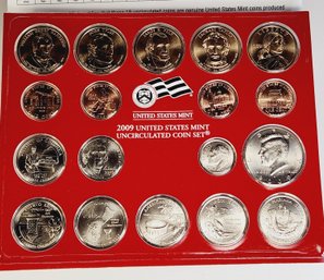 2009 Uncirculated Mint Set  Denver Mint Including Presidential Dollars - 18 Coins