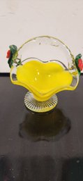 Glass Basket (yellow)