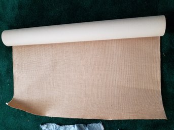 Beige Jute/canvas Wall Paper Roll - New - 36' Width - (not Sure Of Total Length In Roll)