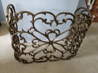 Nice Piece - Solid Bronze Folding Fireplace Screen