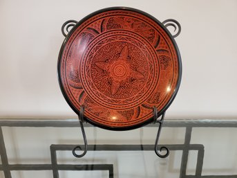 Greek Geometric Hand Painted Lacquerware Bowl