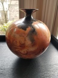 Signed Robert Green Burnished Porcelain Clay Pottery Vessel Vase