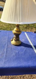 Vintage Brass Table Lamp With Shade