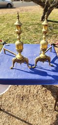 Vintage Brass Andirons