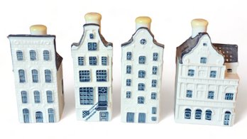 Set 4 Vintage Delft KLM ~ Bols Porcelain Houses #27 33 78 85.