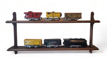 Vintage Marx New York Central Lines Train Set  W/ Box ~ 6pcs Santa Fe~ Northern Pacific ~ Colorado & Southern