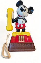 Vintage 1970s Plastic Disney ~ The Mickey Mouse Telephone ~