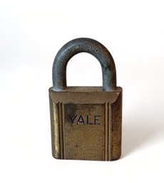 Antique Yale & Towne Mfg Co. Brass Colored Padlock ~ Lock ~ No Key