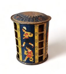 Antique Tin Louis Kriegsfeld Rotating Kids Toy Coin Bank