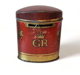 Vintage George VI Coronation Coin Bank ~ Money Box, C1930s