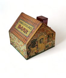 Vintage J. Chein & Co. Tin The Little Pigs Coin Bank, C1930s