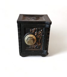 Antique Cast Iron 'vault' Coin Bank, Early 20th Century