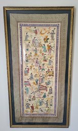 Vintage Chinese Hand Embroidered Silk Panel