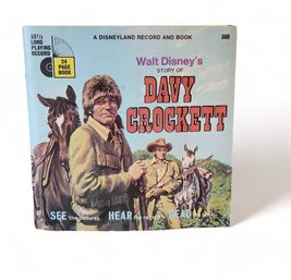 Disneyland Productions Disney Davy Crockett 33rpm Book W/ Yellow Record