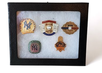 Collection NY Mets Yankees ~ Retro Hall Of Fame HOF MLB Baseball Lapel Pins ~