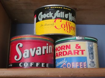 (3) Prizede Collectable Vintage Coffee Tins
