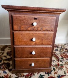 Vintage Four Drawer Bedside Table