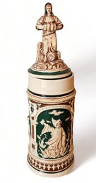 20th Century German Lidded Porcelain Beer Stein