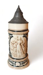 20th Century German Lidded Porcelain Beer Stein