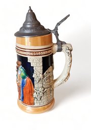 20th Century German Lidded Porcelain Beer Stein