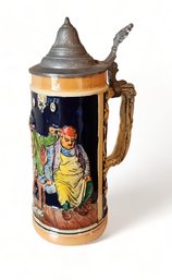 20th Century German Lidded Porcelain Beer Stein