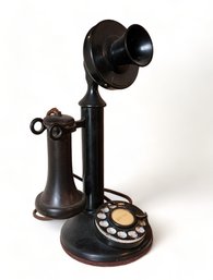 Antique Tel & Tel Company Black Candlestick Telephone