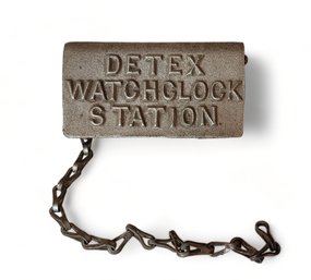 Antique Detex Night Watchman Watchclock Station, 1920s