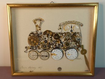 Pacific Railway 1857 Horological Collage By L. Kersh