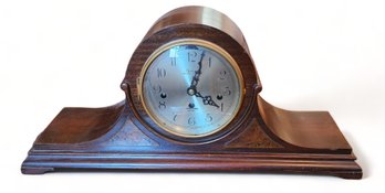 Vintage Revere Telechron Westminster Chime Walnut Cased Hump Back Mantel Clock, C1900