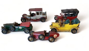 Set 5 Vintage English Lesney Matchbox Die Cast Antique Cars