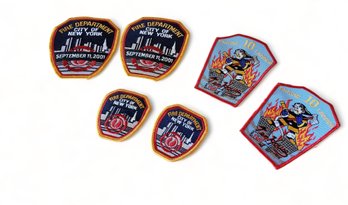 Set 6 Unused FDNY 9-11 Related Jacket Patches