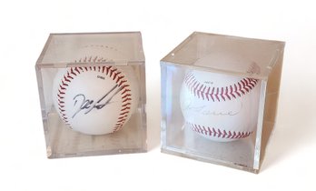 2 Autographed Baseball ~ Dwight Doc Gooden & Joe Torre