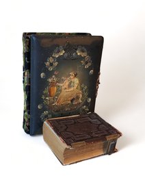 2 Antique Victorian Photo Album Books Filled With Antique Photos!