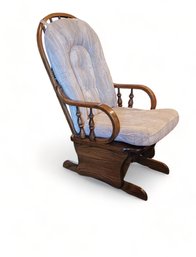 Oak Country Style Hoop Back Platform Rocking Chair, 1980s