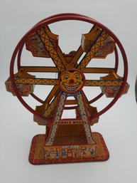 Antique Circa 1930 Hercules Ferris Wheel Tin Litho Toy-  J Chein