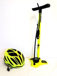 Specialized Air Tool HP Floor Pump & Echelon II Cycling Helmet Size Medium