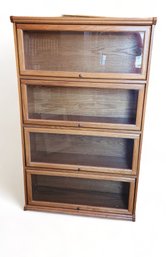 Pressboard Oak Paper Veneered Lawyers Style Barrister Bookcase