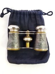 RARE Antique Chevalier Paris Opera Glasses With Felt Pouch