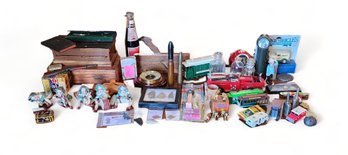 What You See Is What You Get! ~ Table Lot Of Smalls ~ Cars ~ Wood Boxes ~ Antique Plane ~ ETC  LOT #1