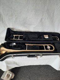 New/ Never Used BERKELEY Brass Trombone In Case- Original $1020 Price Tag