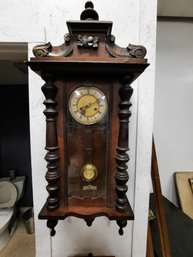 Impressive Antique Walnut Victorian German Wall Clock