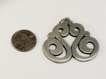 TOWLE....Large Burnished Pewter Pendant