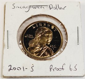 2001-s Proof Sacajawea Golden Dollar