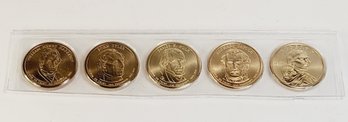 Uncirculated...2009 Presidential Golden Dollars & Sacajawea Golden Dollar 5 Coin Set