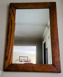 Vintage Oak Stained Hall Mirror